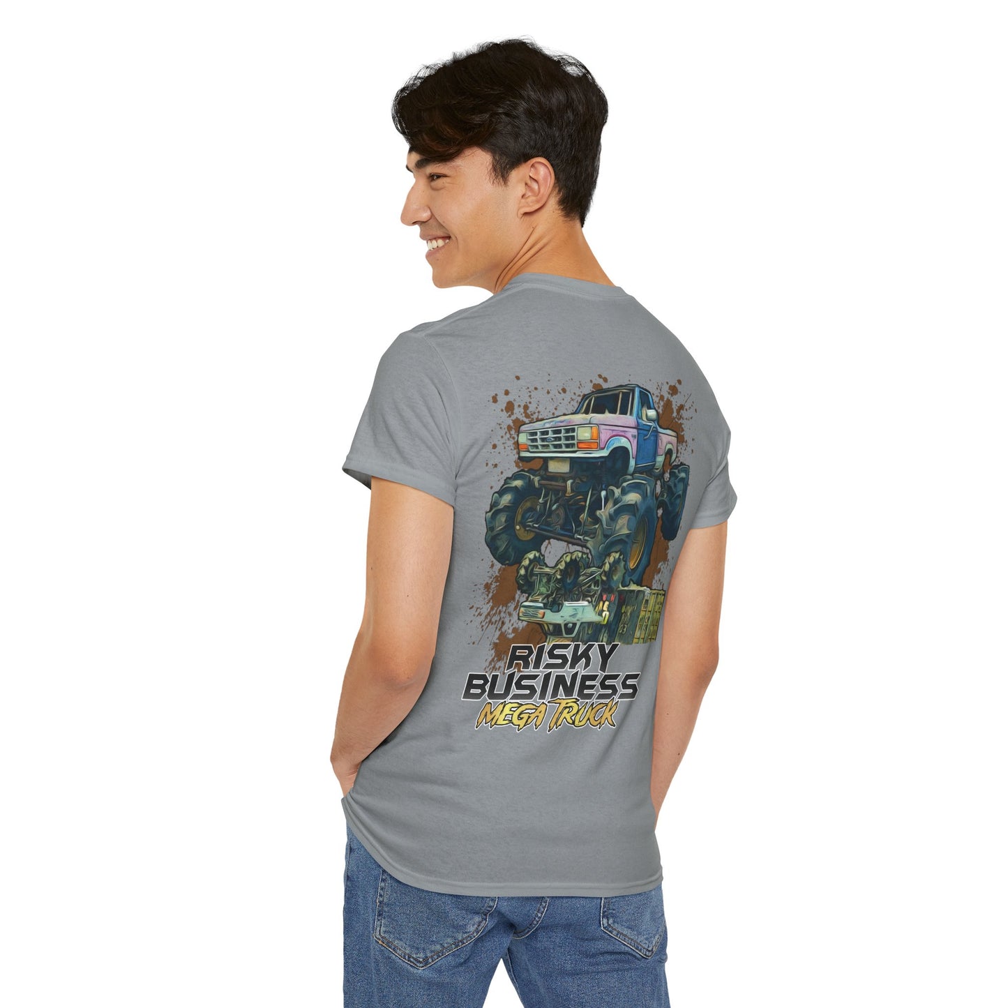 Risky Business Mega Truck Grey T-Shirt