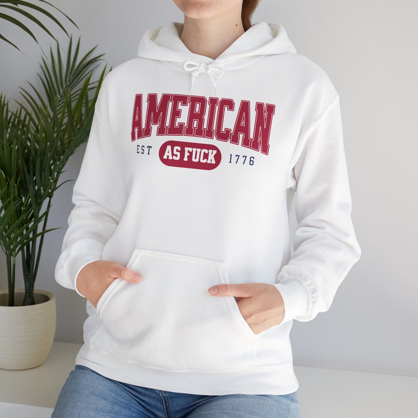 American AF EST 1776 Unisex Hoodie - Perfect for Patriots