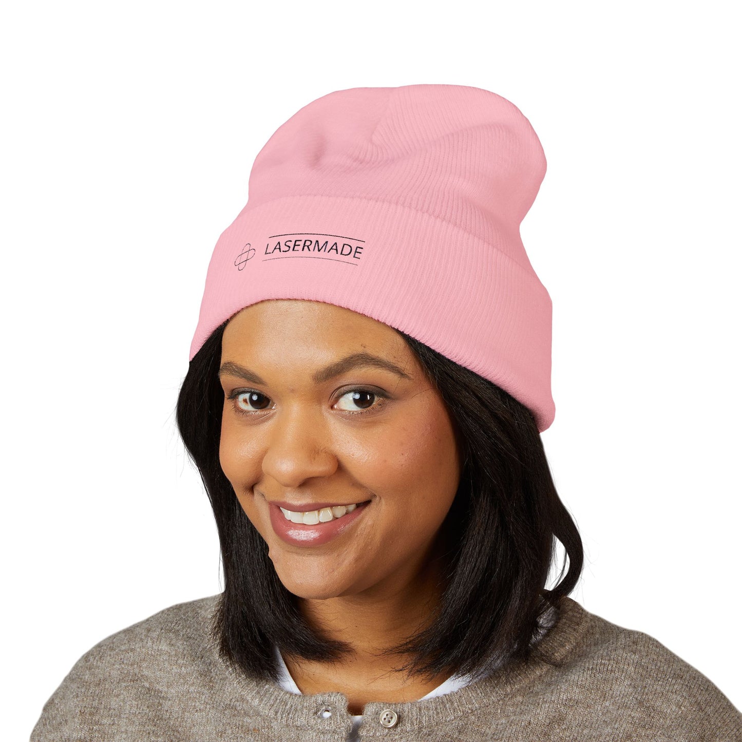 Classic Cuffed Beanie with LASERMADE Embroidery - Warm Winter Accessory
