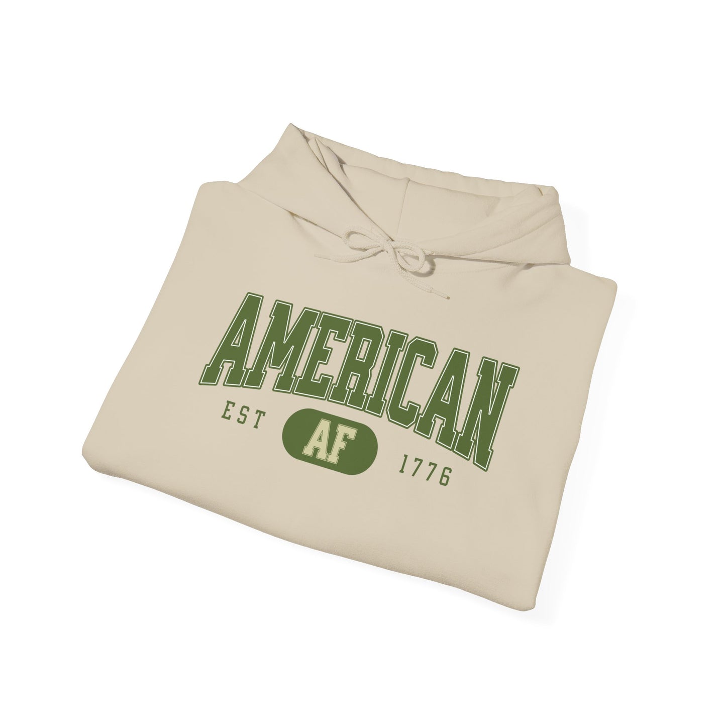 American AF EST 1776 Unisex Hoodie - Perfect for Patriots