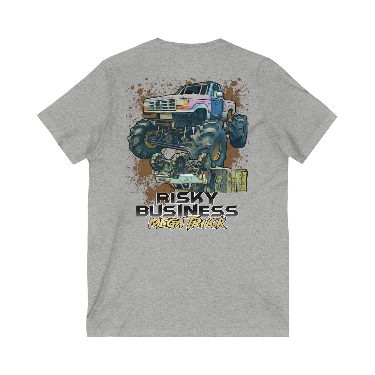 Risky Business Womens V-Neck Garment-Dyed T-shirt