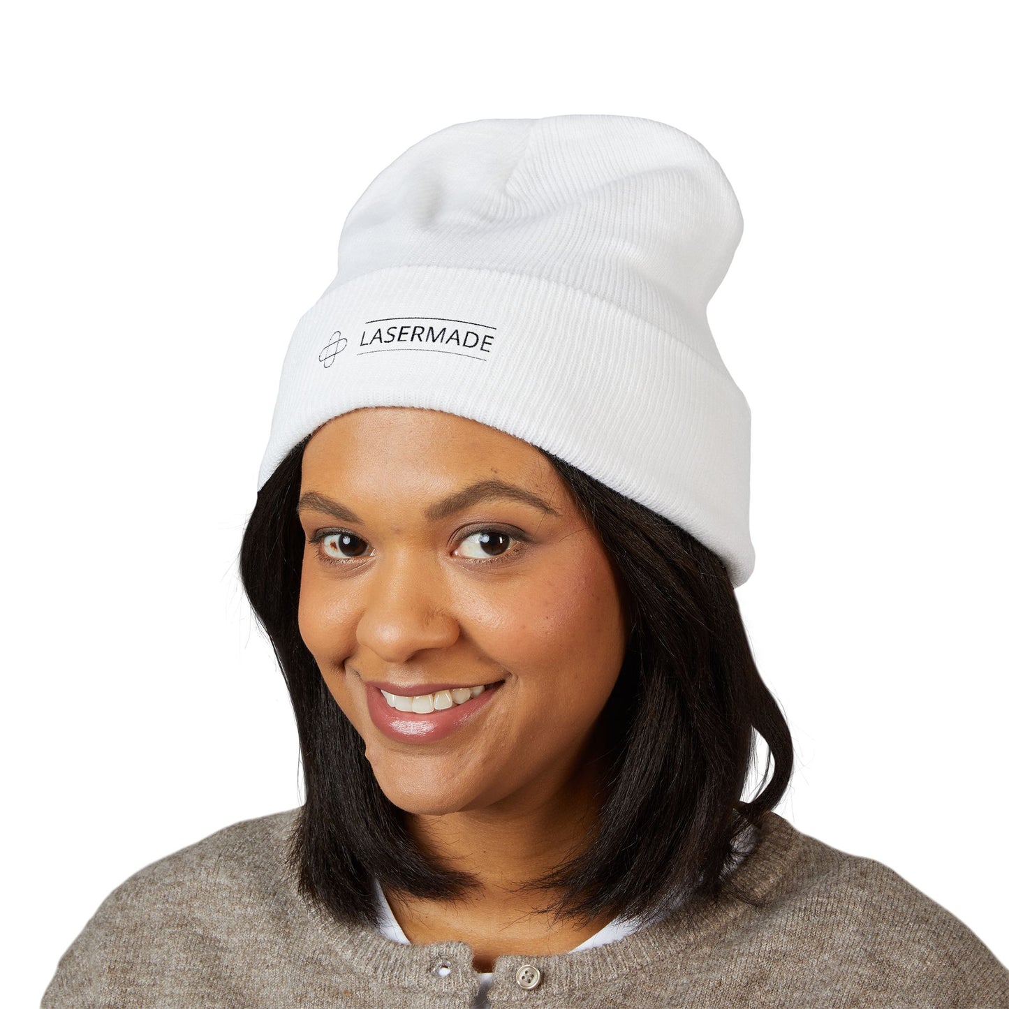Classic Cuffed Beanie with LASERMADE Embroidery - Warm Winter Accessory