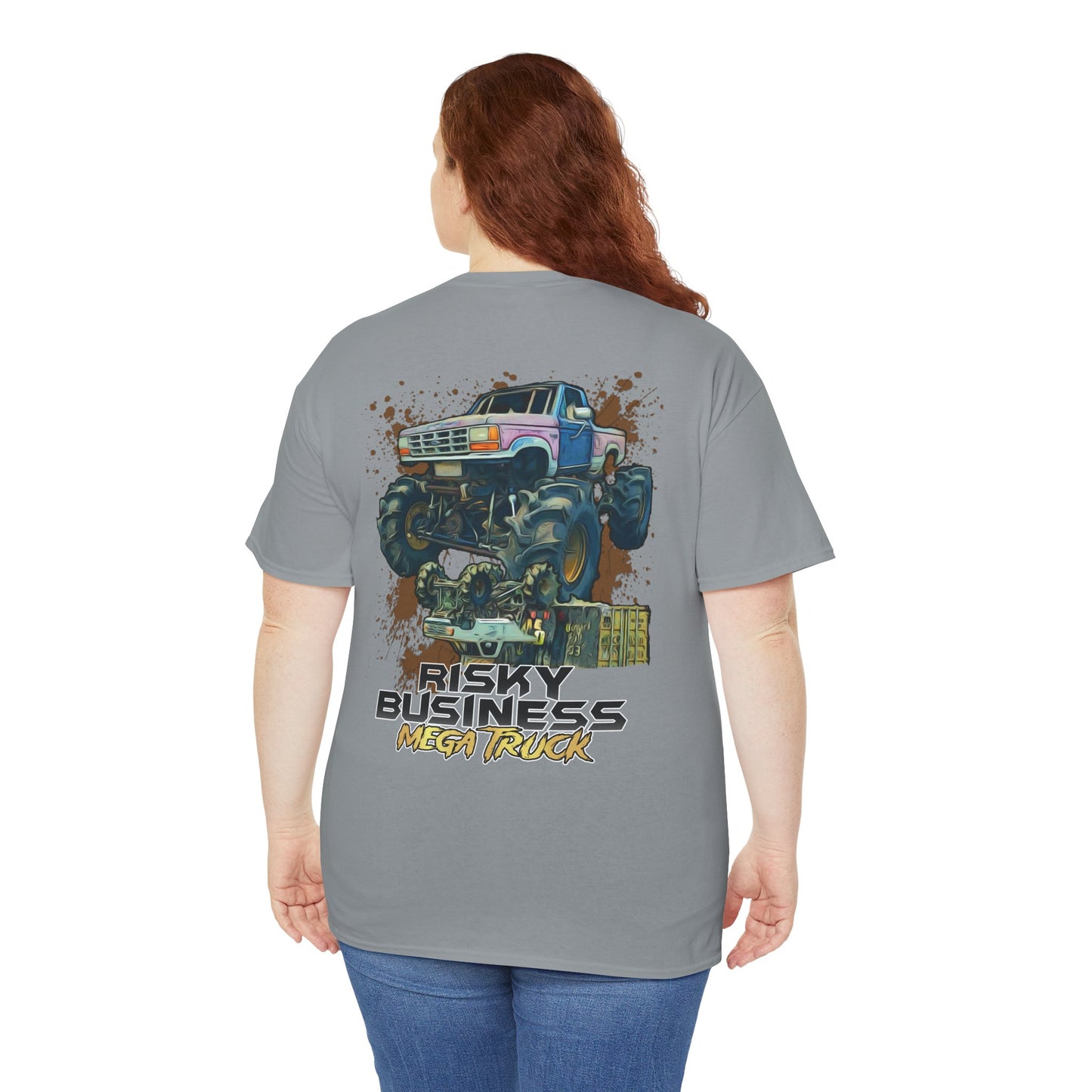 Risky Business Mega Truck Grey T-Shirt