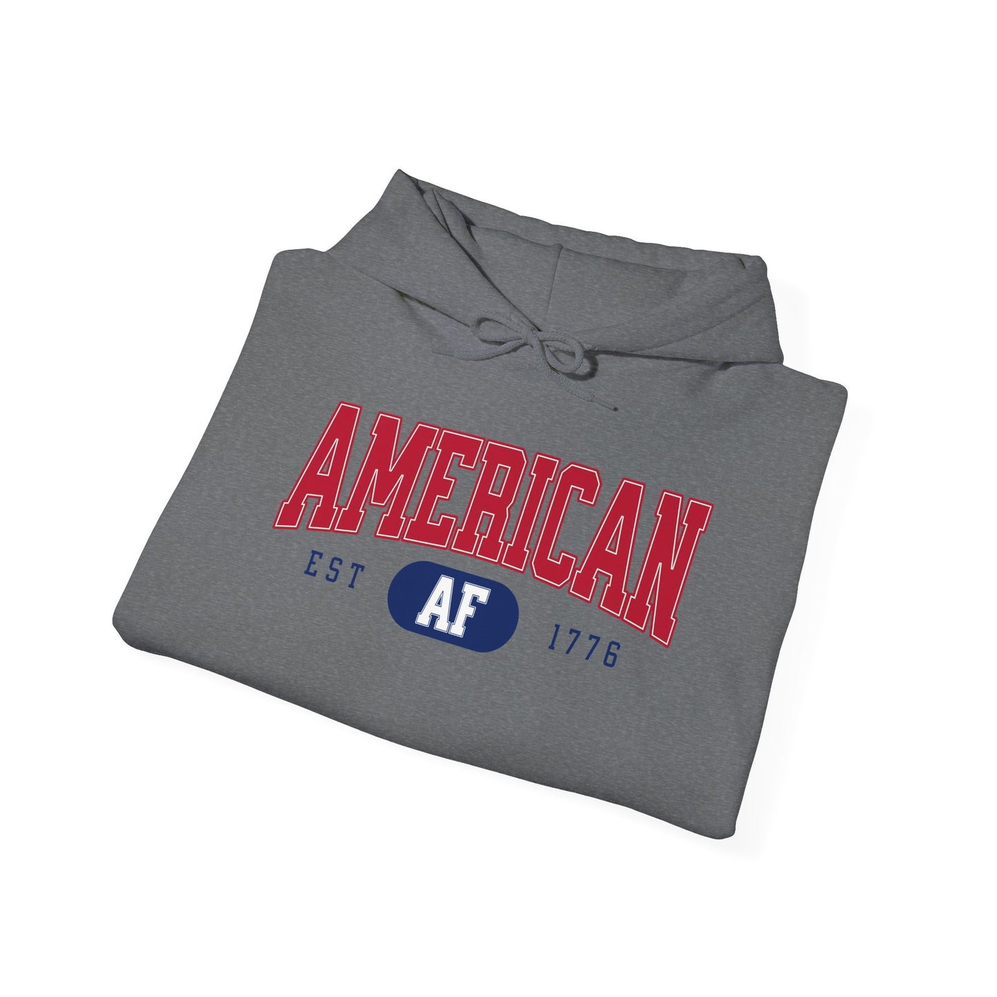 American AF EST 1776 Unisex Hoodie - Perfect for Patriots