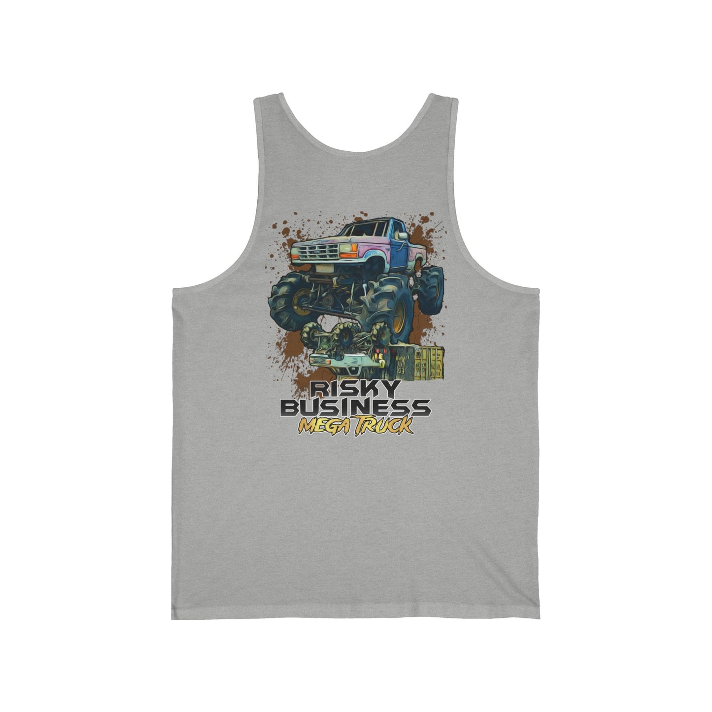 Risky Business Mega Truck Unisex Jersey Tank - Perfect for Summer Fun
