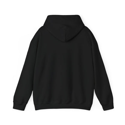 black sweatshirt viewed from the rear