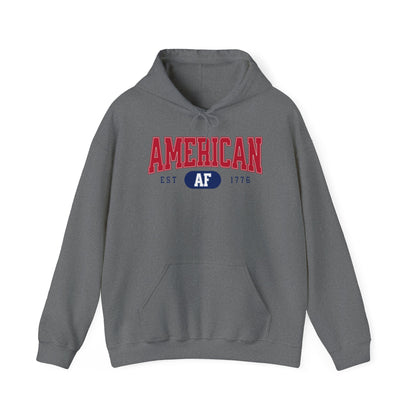 Sweatshirt With American AF est 1776 written on front