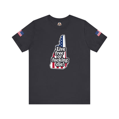 Bold Statement Tee with American Spirit, 4th of July T-Shirt, Unisex Patriotic Shirt, Gift for Freedom Lovers, Casual Everyday Wear