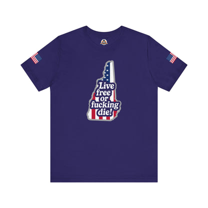 Bold Statement Tee with American Spirit, 4th of July T-Shirt, Unisex Patriotic Shirt, Gift for Freedom Lovers, Casual Everyday Wear