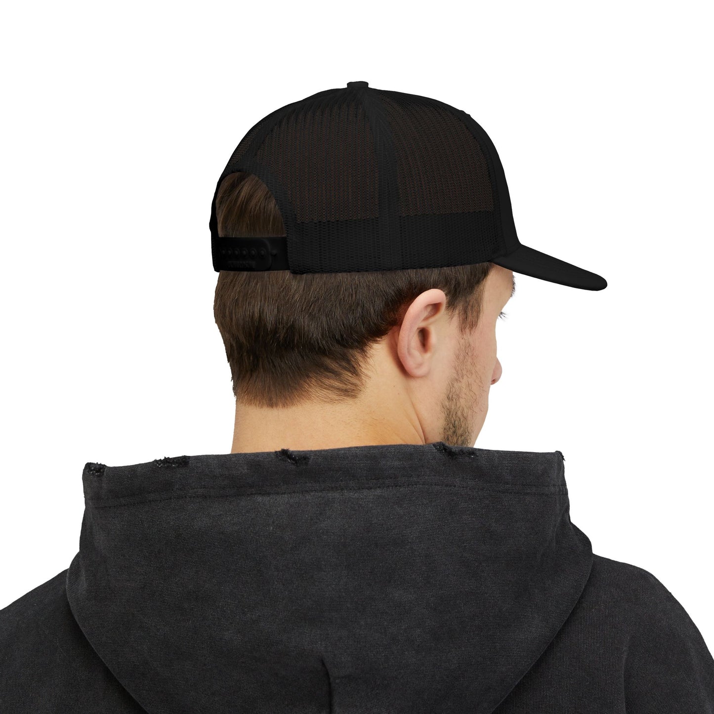 Embroidered Mountain Wave Trucker Cap — Outdoor Adventure Snapback