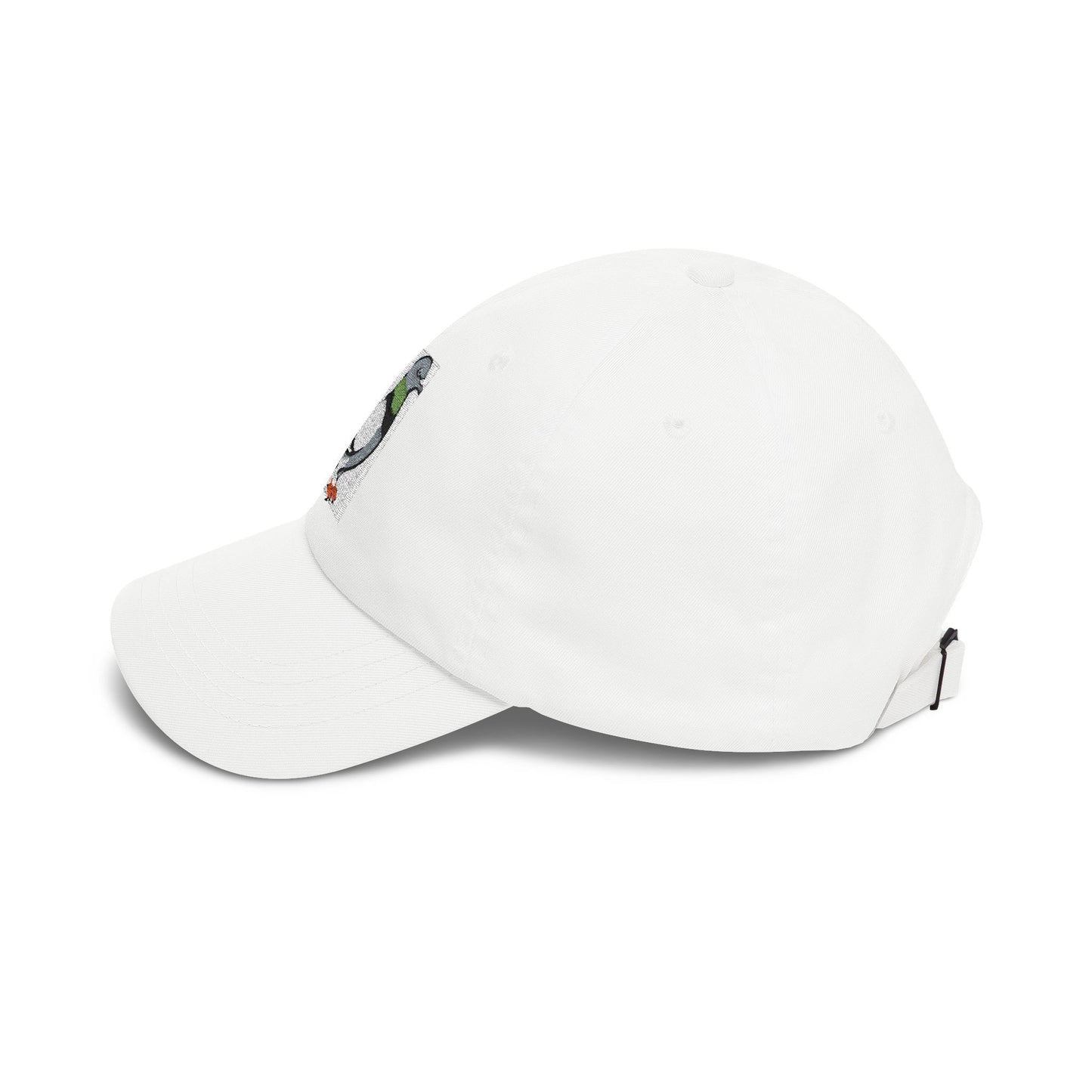 Pigeon on a Classic Dad Cap