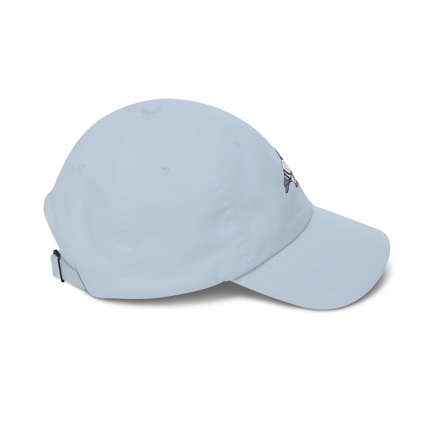 Pigeon on a Classic Dad Cap