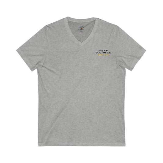 Risky Business Womens V-Neck Garment-Dyed T-shirt
