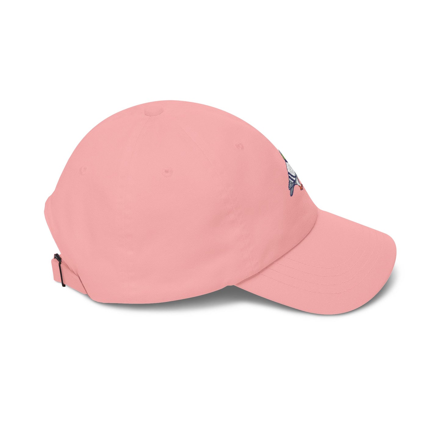 Pigeon on a Classic Dad Cap
