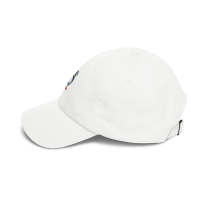 Pigeon on a Classic Dad Cap
