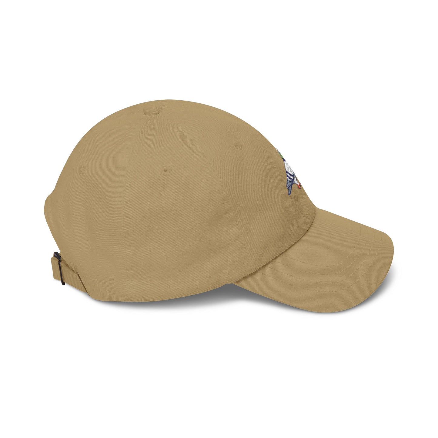 Pigeon on a Classic Dad Cap