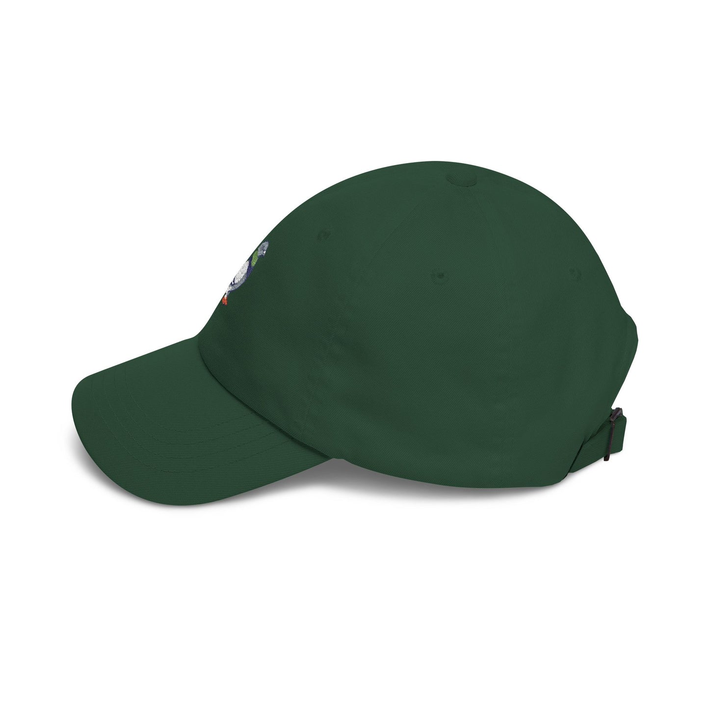 Pigeon on a Classic Dad Cap