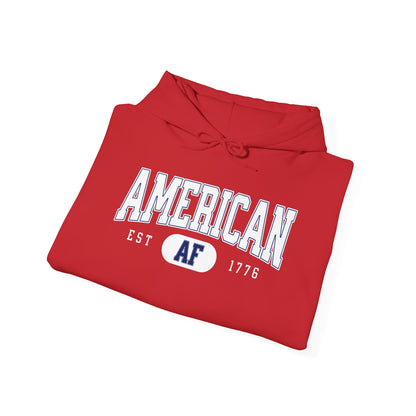 American AF EST 1776 Unisex Hoodie - Perfect for Patriots