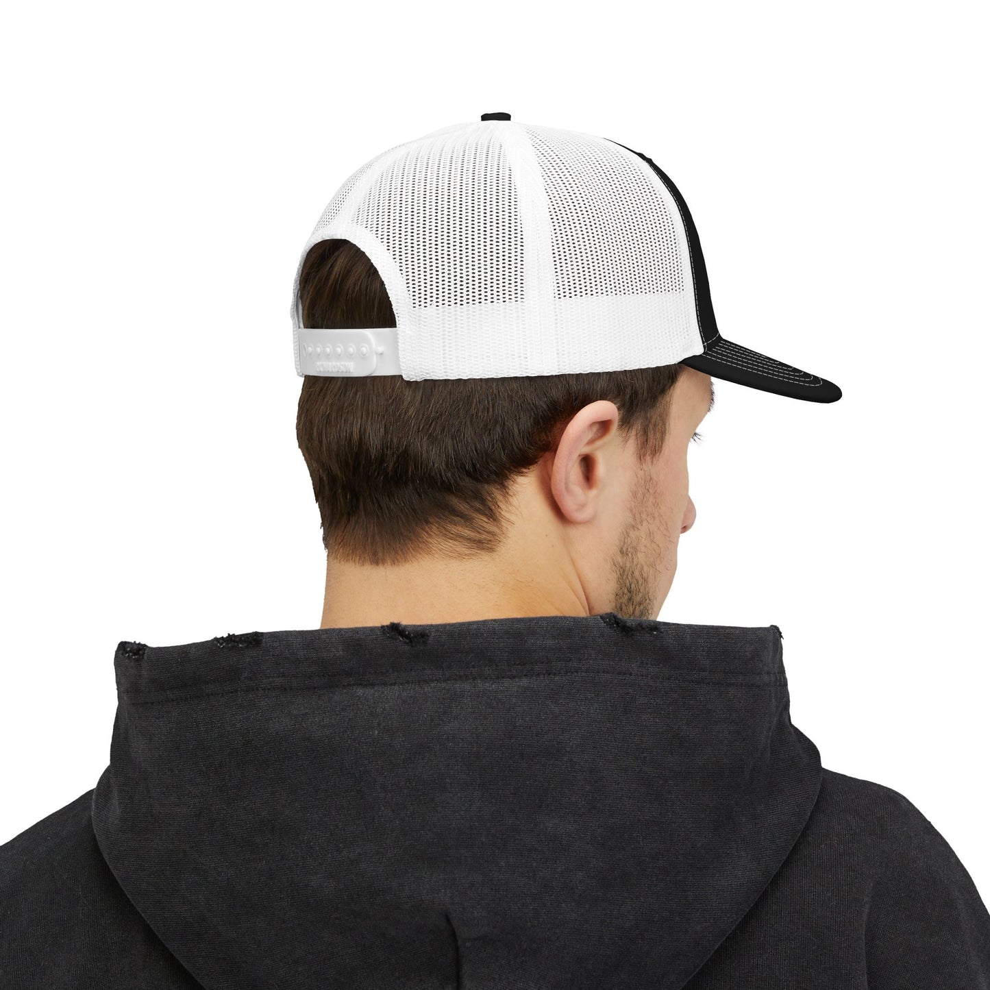 Embroidered Mountain Wave Trucker Cap — Outdoor Adventure Snapback