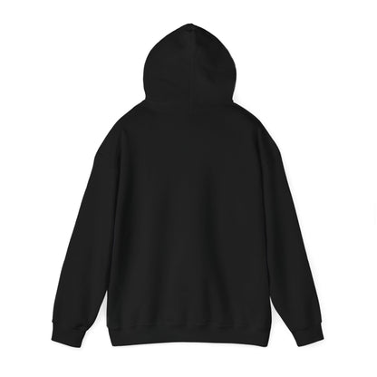 black sweatshirt viewed from the rear